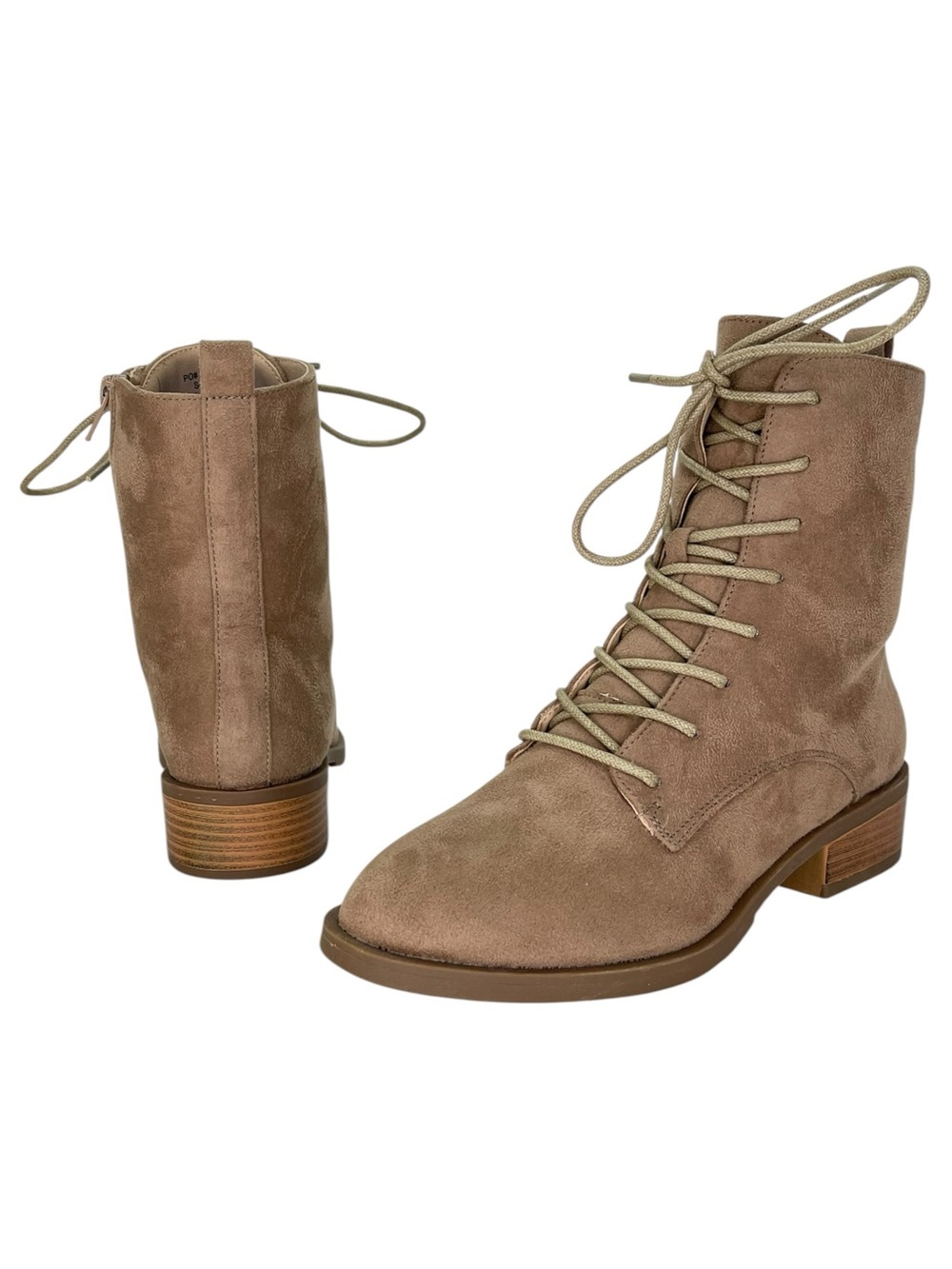 Journee Collection Vienna Taupe Microsuede Womens Ankle Boots Size 7M - Picture 8 of 11